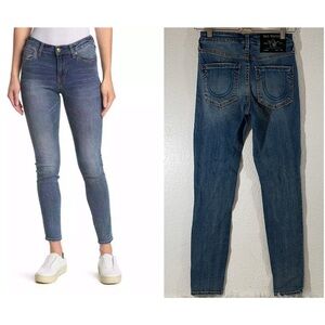 True Religion Jennie Curvy Midrise Skinny Color Whiskey Creek Denim Jeans Sz. 26